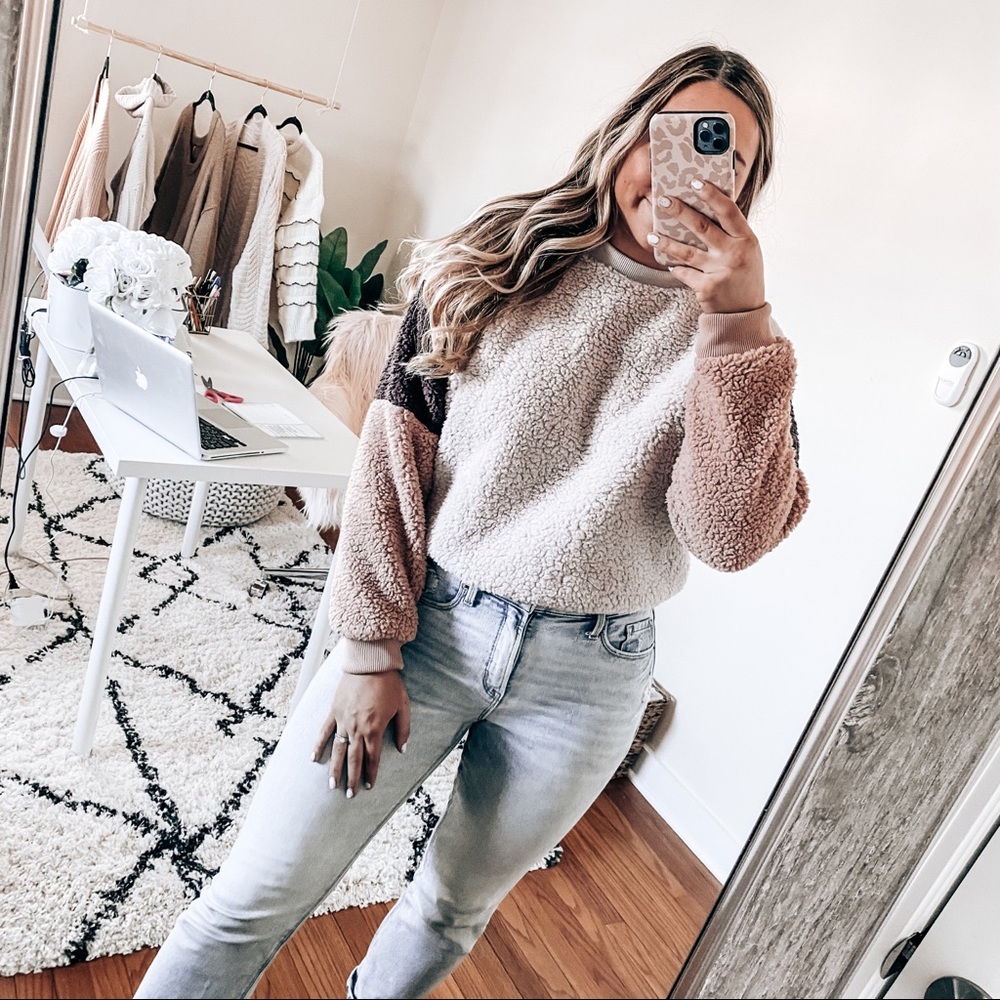 American eagle Sherpa pullover